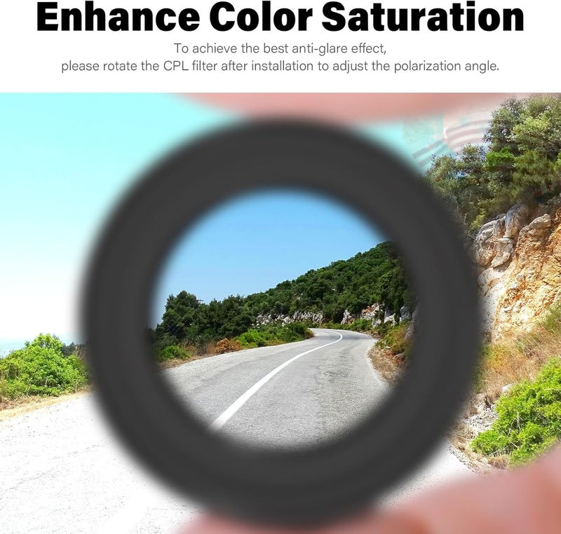 90Go CPL Anti-Glare Filter,Circular Polarizer Lens for Rove R2-4K,R2-4K PRO,R2-4K Dual Dash Cams,Reduce Glare and Reflection, Enhance Contrast - Image 5
